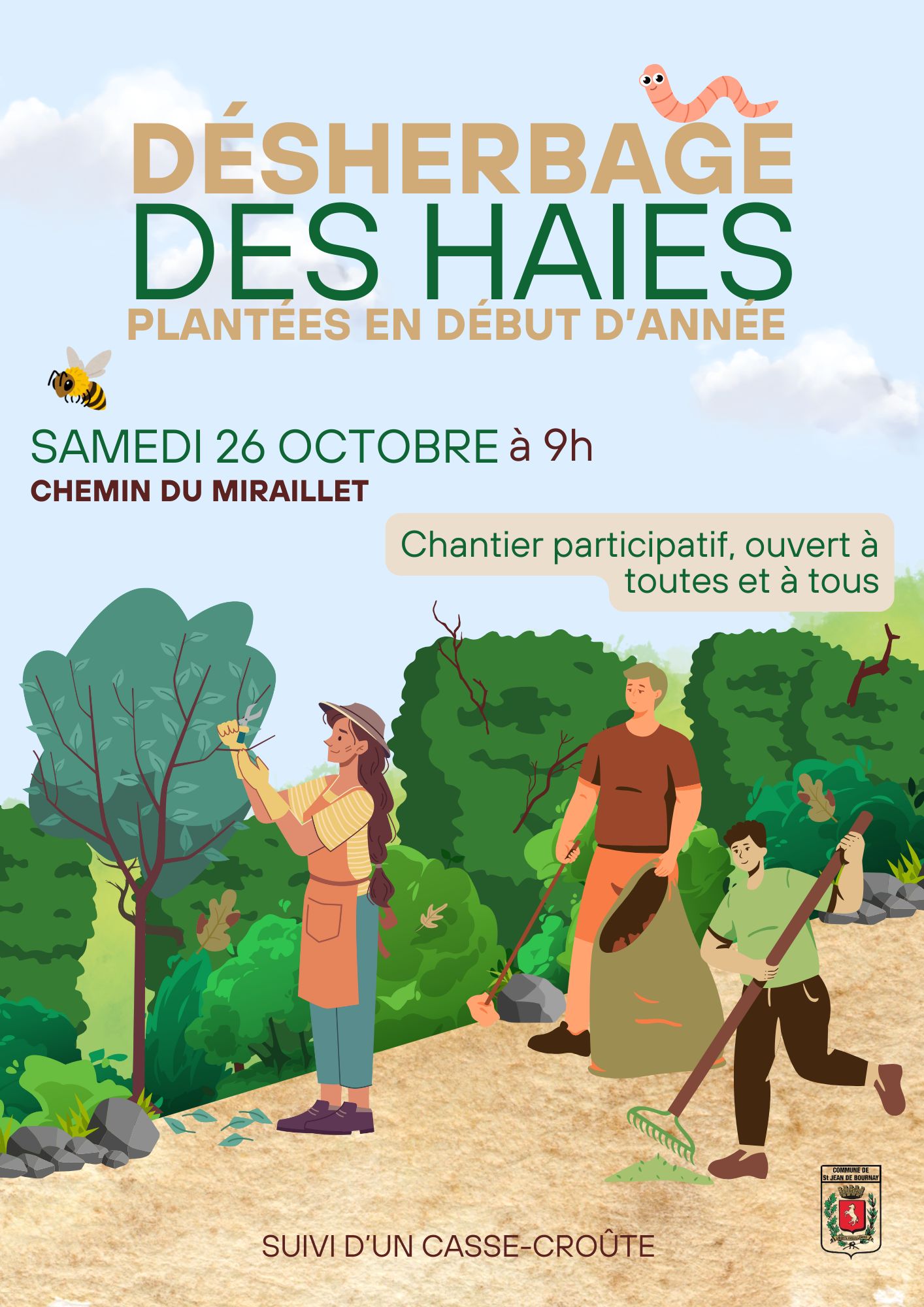 Chantier participatif – Désherbage des haies